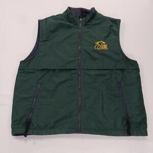 Port Authority Colorado Men's Green/Blue Full Zip Pockets Reversible Vest Size M